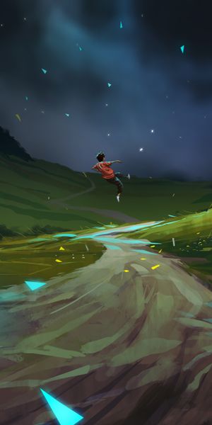 Magical Flight on a Serene Road