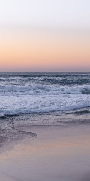 Serene Evening Waves on the Beach
