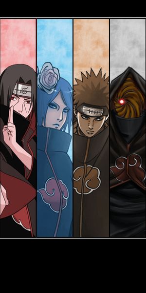 Phone Wallpaper of Naruto's Akatsuki Characters