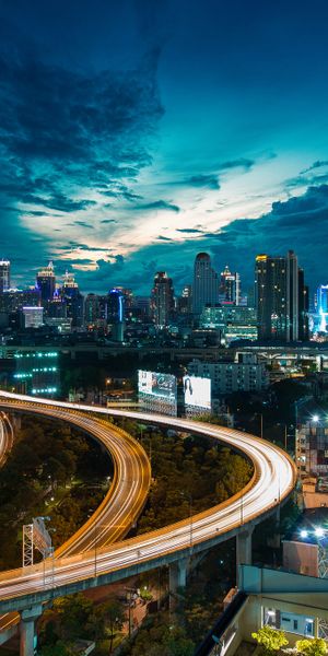 Phone wallpaper: Bangkok, Time Lapse, Cities, Man Made, City free download