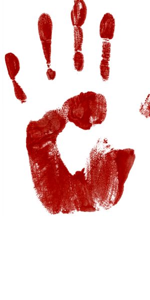 Dark Blood Handprint Wallpaper