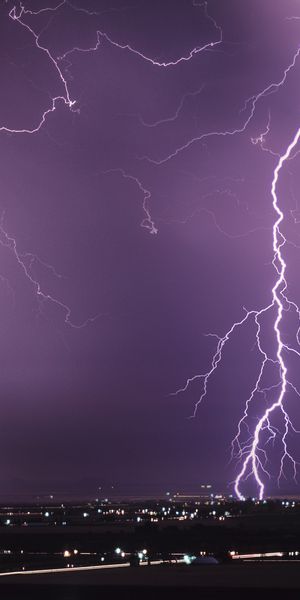 Phone wallpaper: Night, Lightning, City, Photography free download
