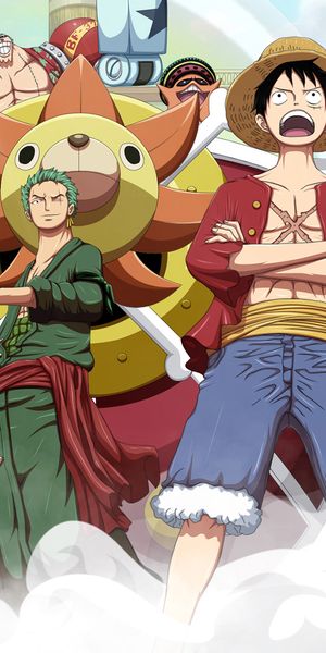 One Piece Character Collage - A Vibrant Anime Wallpaper