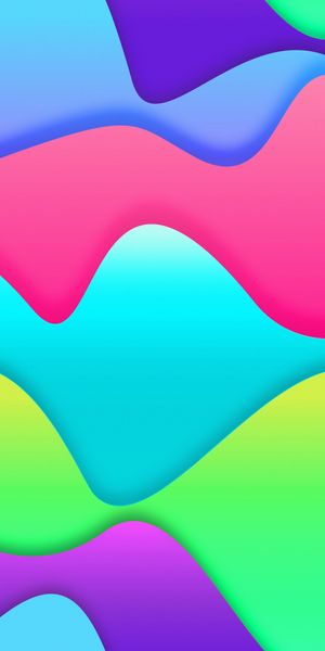 Vibrant Multicolored Wavy Lines for Mobile Wallpaper