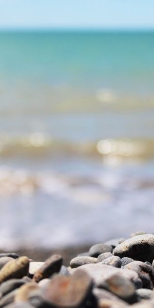 Phone wallpaper: Sea, Landscape, Pebble, Beach free download