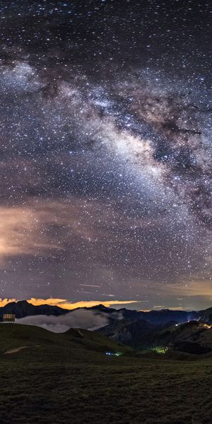 Breathtaking Milky Way View Over a Starry Night Landscape