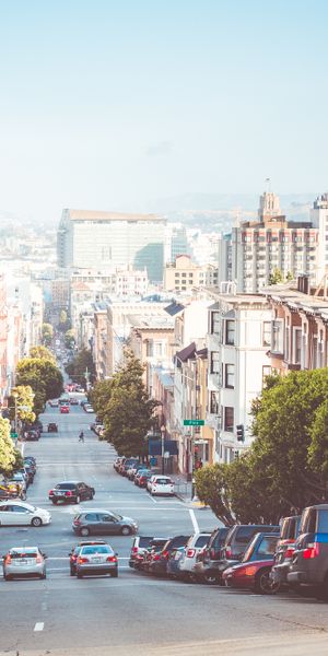 Phone wallpaper: Cities, Usa, City, Road, Car, House, Cityscape, Street, San Francisco, Man Made fre