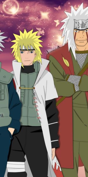 Epic Naruto Characters: Hiruzen, Jiraiya, Kakashi & Minato