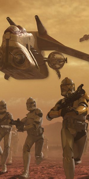 Epic Star Wars Mobile Wallpaper: Clones in Action - 4K Quality