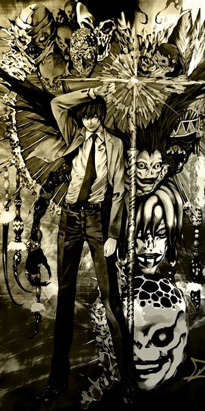 Dark Kira Wallpaper from Death Note - Anime Art