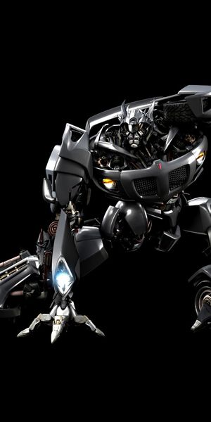Epic Black Transformer Robot Wallpaper for Your Phone