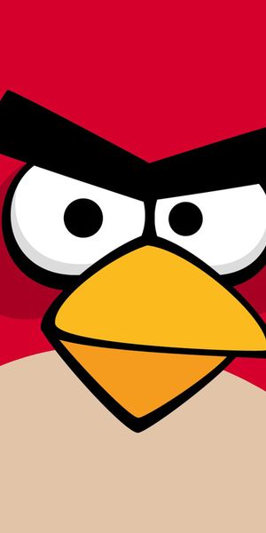 Angry Birds Character - Iconic Red Background for Mobile Wallpaper