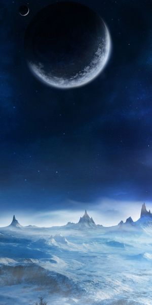 Phone wallpaper: Fantasy, Moon, Night, Sky, Landscape free download