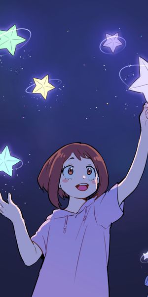 Enchanting My Hero Academia Mobile Wallpaper Featuring Mina, Momo, and Friends