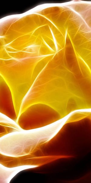 Elegant Fractal Orange Rose Phone Wallpaper - HD Quality for Stunning Displays