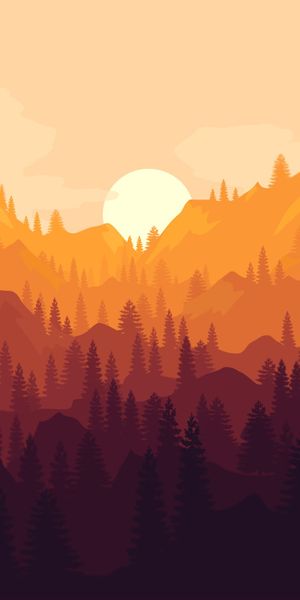 Phone wallpaper: Sunset, Mountain, Video Game, Firewatch free download