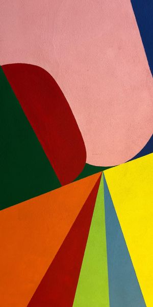 Vibrant Modern Art Abstract Shapes for Your Phone Wallpaper
