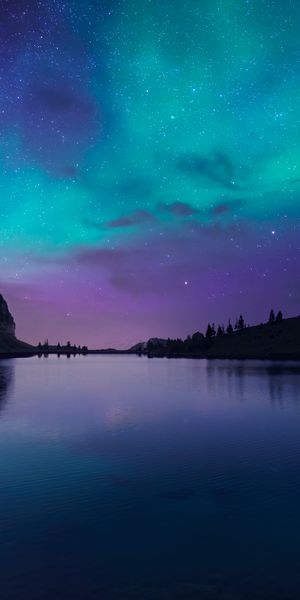 Starlit Night Sky Over a Serene Swiss Lake