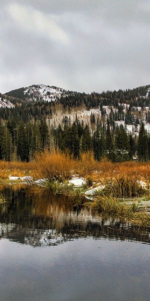 Ultra HD Phone Wallpaper: Serene Landscape with Rivers and Mountains