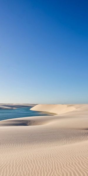 Breathtaking Desert Landscape with Water and Sky