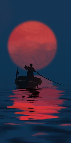 Traveler Silhouette Against a Stunning Sunset