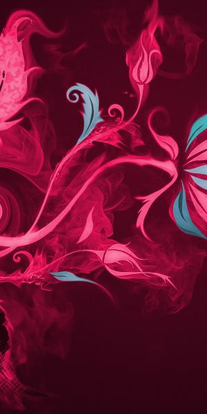 Aesthetic Artistic Pink Floral Mobile Wallpaper