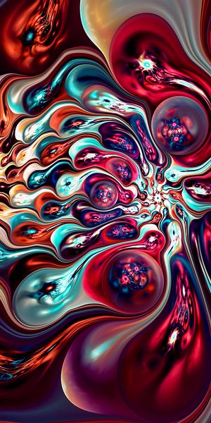 Multicolored Abstract Wallpaper: Bright Ovals and Circles for Phone Background