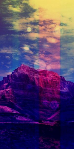 Phone wallpaper: Mountains, Streaks, Glare, Stripes, Abstract free download