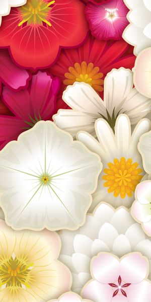 Explore this vibrant floral mobile wallpaper - a free artistic delight