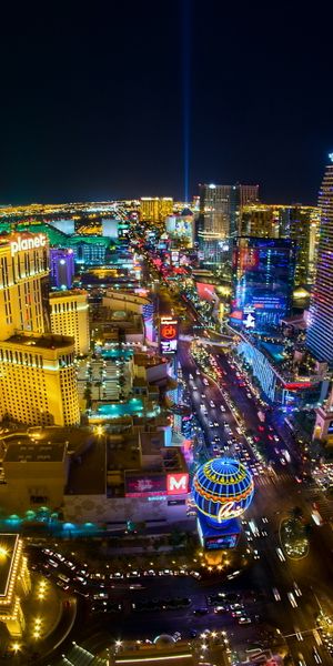 Gorgeous Night View of Las Vegas - Perfect Mobile Wallpaper