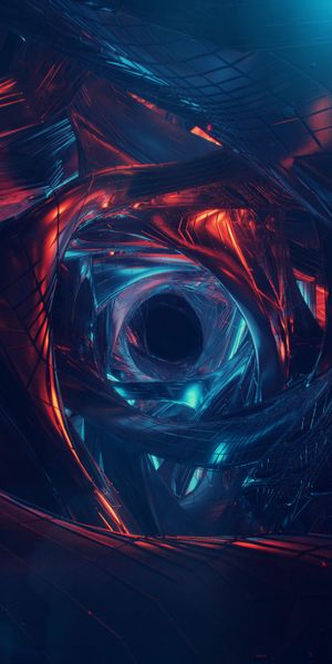 Futuristic Wormhole Art - Abstract Mobile Wallpaper