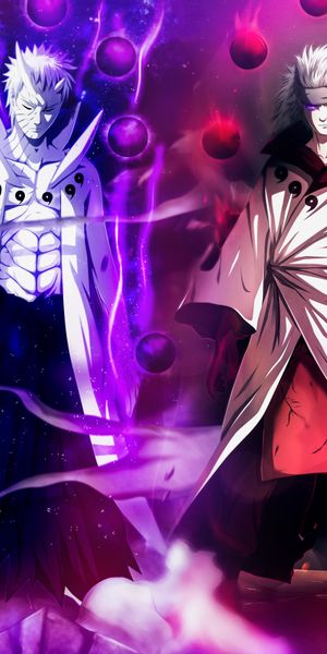 Majestic Madara Uchiha and Obito Uchiha with Rinnegan Wallpaper