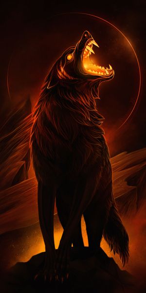 Dark Wolf Wallpaper - Fierce Predator Art for Your Mobile