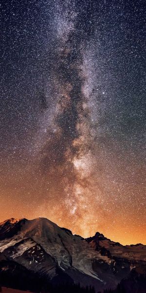 Rick and Morty in a Cosmic Landscape with Stars