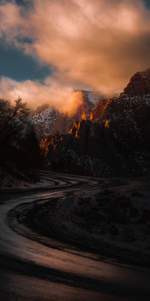 Breathtaking Sunset Turn in Zion National Park