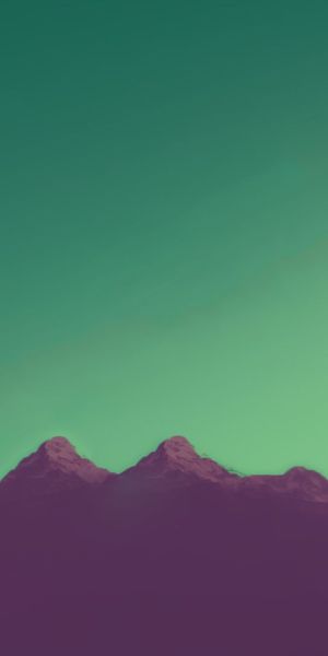 Cyan and Pink Mountain Landscape Wallpaper