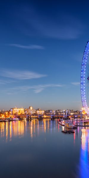 Breathtaking Night Scene of the London Eye by the River Thames