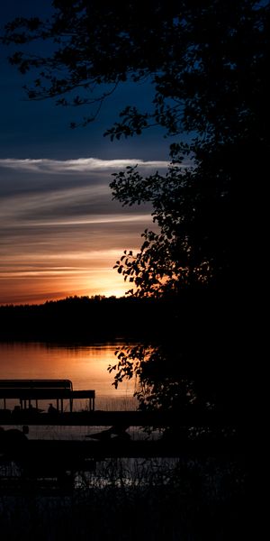Beautiful Sunset Reflection Over Water - Evening Serenity