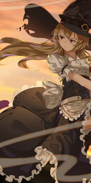 Phone wallpaper: Anime, Touhou, Marisa Kirisame, Alice Margatroid, Shanghai Doll free download