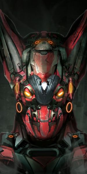 Phone wallpaper: Head, Mechanics, Smoke, Art, Robot free download
