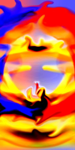 Phone wallpaper: Digital Art, Blur, Abstract, Fire free download