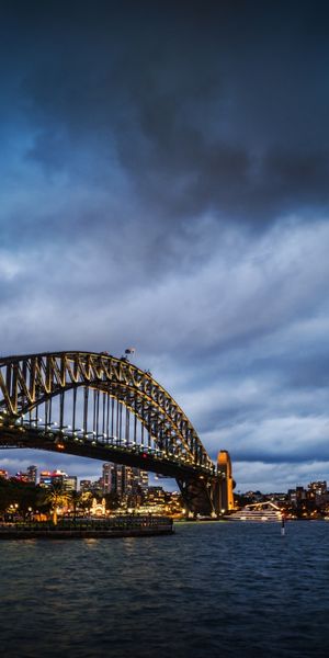 Breathtaking View of Sydney Harbour Bridge at Night