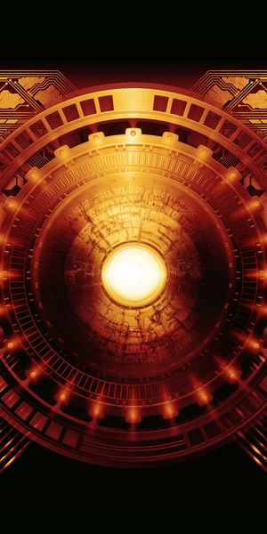 Futuristic Metal Sci-Fi Mobile Wallpaper: Dark and Intriguing Design