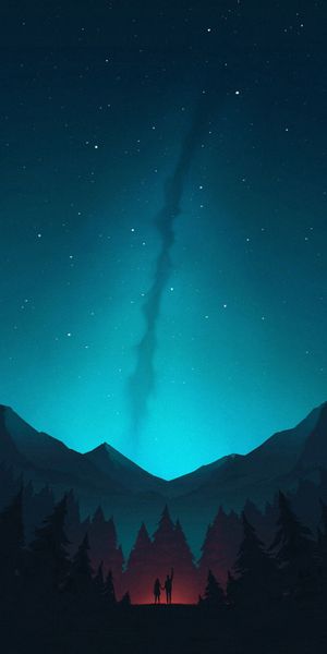 Silhouettes Against a Starry Sky: A Perfect Mobile Wallpaper
