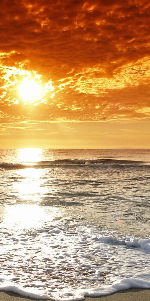 Breathtaking phone wallpaper featuring a sunset over the ocean