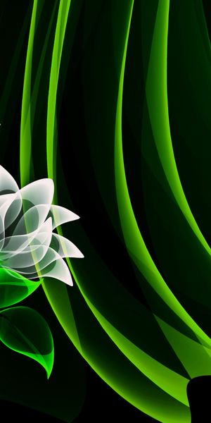 Elegant Neon Flower Design for Mobile Wallpaper