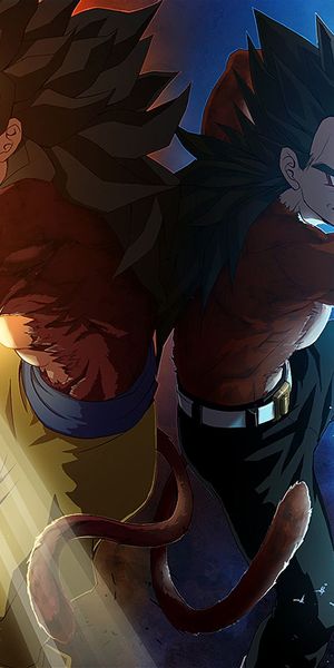 Epic Super Saiyan 4 Goku and Vegeta from Dragon Ball GT