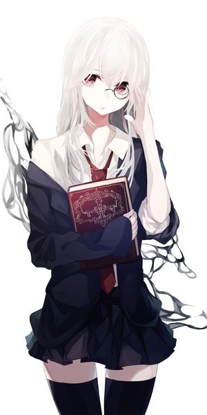 Phone wallpaper: Anime, Girl, Monocle free download