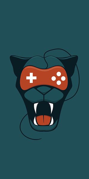 Minimalist Puma Joystick Art Wallpaper