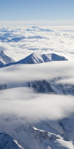 Phone wallpaper: Winter, Nature, Mountains, Snow, Mountain, Peak, Alps, Earth, France, Cloud, Aerial